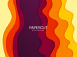 © Ricky Andika - Abstract colorful paper cut shapes wave background premium vector