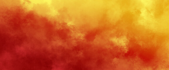 Wall Mural - red and yellow background, abstract watercolor background with space. colorful sunrise or sunset col