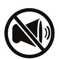 Poster - Sound restriction vector icon
