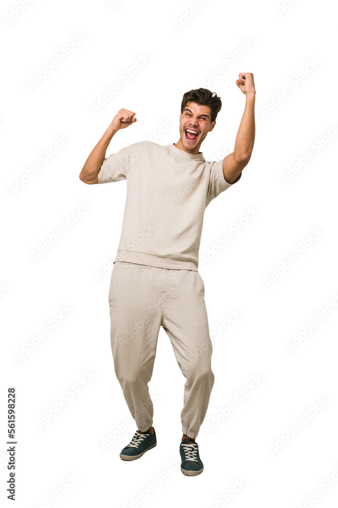 Young caucasian man full body isolated on white background Stock Photo ...