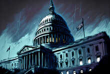 Capitol Building On A Spooky Night
AI Assist