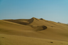 Landscape Shot Of Paracas Sand Dunes, Peru