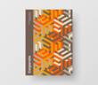 Clean brochure A4 design vector template. Isolated geometric pattern corporate identity concept.