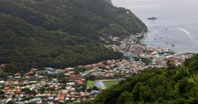 St Lucia Soufriere Caribbean Valley Fishing Village Street Home. British Commonwealth Island. Pitons Mountain Valley. French Were First Europeans To Settle The Island. Cruise Shipvacation Destination.