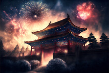 Chinese Lunar New Year 2023 Celebration Fireworks