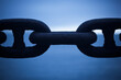 © Cavan Images - Close-up of large chain links.