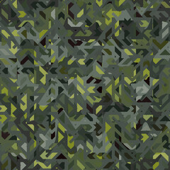 Wall Mural - Green camouflage seamless pattern