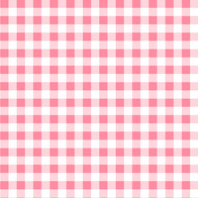 Seamless Pink Checkered Plaid Fabric Pattern Texture. Stripes Crossed Horizontal And Vertical Lines.Seamless Tartan Checkered Background.