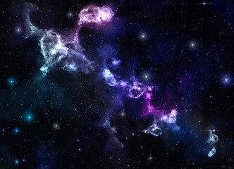 Wall Mural - a space of the galaxy ,atmosphere with stars at dark background