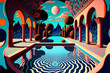 Trippy Psychedelic LSD Acid Swimming Pool
