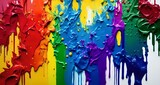 Fototapeta Młodzieżowe - abstract colorful paint dripping, illustration, Generative AI