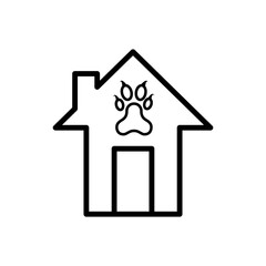 Paw print icon vector logo design template