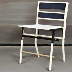 Wall Mural - a photo of A lightweight, folding chair with a canvas seat and backrest and a metal frame, Generative AI