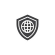 Global security vector icon