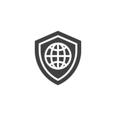 Wall Mural - Global security vector icon