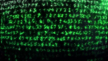 Wall Mural - abstract network connection background. motion. narrow neon lines and blurred symbols on a black bac
