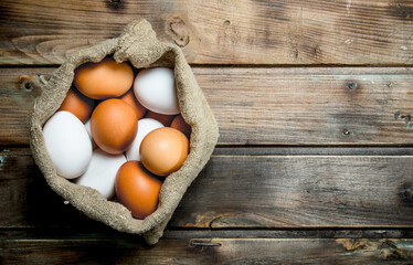 Wall Mural - Eggs in a bag.