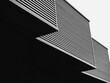 Black steel Building Facade Architecture details