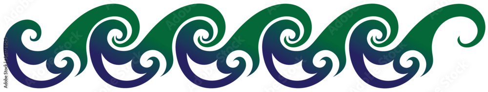 Maori koru traditional waves design pattern Aotearoa New Zealand Stock ...