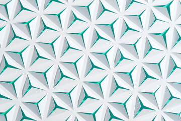 Wall Mural - Geometric abstract background. Paper with triangular cuts.