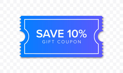 Canvas Print - Coupon Discount. Vector Gift Voucher Isolated.