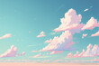 Leinwanddruck Bild - Pastel color of sky background. Illustration graphic design generative ai.