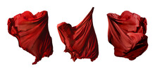 Abstract Red Flying Fabric Png