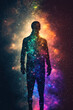 Spiritual awakening, energy, connection with the universe, Generative AI