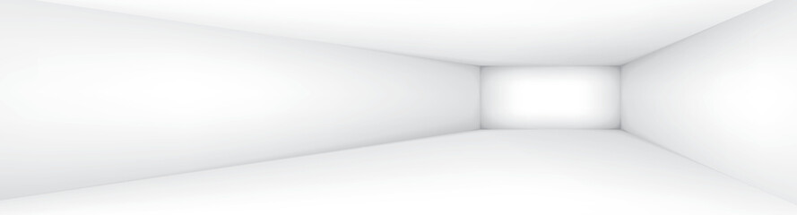 Wall Mural - Empty white room. The inner space of the box. Vector design illustration. Mock up for you business project