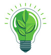 © Dmitry Kovalchuk - Sustainable development - green lamp with leaves