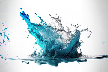 Sticker - isolated water splash on a white background. Generative AI