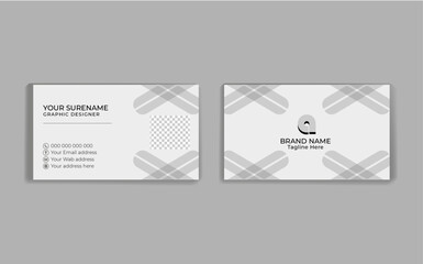 Double-sided creative Professional modern simple unique blue minimalist gold elegant vector illustrator blank vertical and clean business card design print template.

