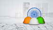 © Ingenious Buddy  - Tri-color construction caps, Republic day special, republic day india and 26 january art.
