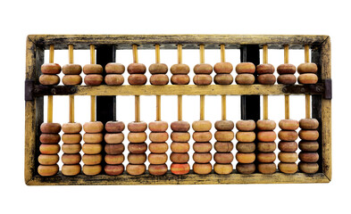 Ancient Chinese wooden abacus