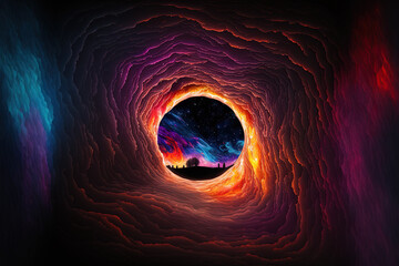 science fiction wall paper a black hole. the beauty of space. backgrounds with colorful images of pl