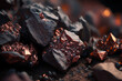 close up of raw iron ore made by generative ai