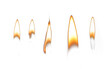 Leinwandbild Motiv candle flame isolated transparent png