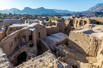 Sticker - Aerial view of Kharanaq historic town in Yazd Province, Iran