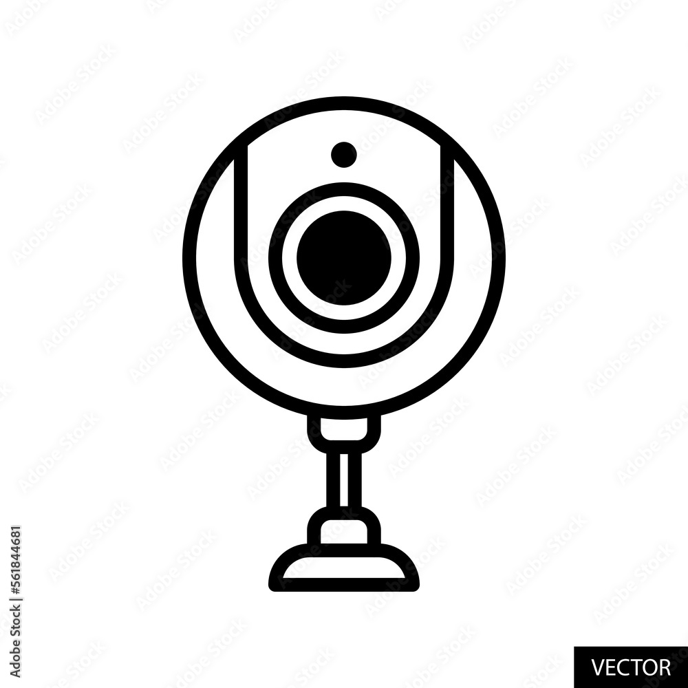 Webcam, Web camera vector icon in line style design for website, app ...