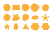 set of popular blob irregular shapes vector design element