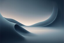  A Picture Of A Large Body Of Water With A Sky Background And A Mountain In The Distance With A Light Reflection On The Water Surface Of The Water And The Water Below It, And. Generative Ai