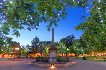 Fototapete - Santa Fe, New Mexico, USA in Santa Fe Plaza