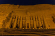 Night view of the Small Temple of Hathor and Nefertari in Abu Simbel, Egypt