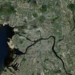 Satellite Saint-Petersburg map background. Air city terrain panorama. Simple creative town backdrop.