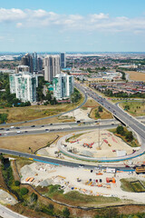 Wall Mural - Aerial vertical of Highway 403 in Mississauga, Ontario, Canada