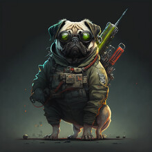 Army Of Animal(s) With Modern Weapons - Zombie Soldier Dog