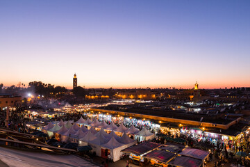 Largest night food market in the world, Marrakech, Morocco