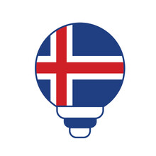 Iceland Flag Vector Lights Animation