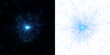 blue particle burst with fast motion and shining stars. Perfect for creating a futuristic and high-speed feel with elements of technology, science and innovation.   PNG transparent, graphic element.