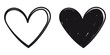 © fotohansel - ofvs306 OutlineFilledVectorSign ofvs - hand drawn heart vector icon . doodle element . love, romance . isolated transparent . black outline and filled version . AI 10 / EPS 10 / PNG . g11646